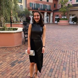 BCBG MaxAzria Metallic Draped Dress